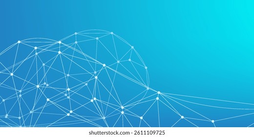 Abstract dynamic motion lines and dots background with colorful particles. Digital streaming background, wave flow. Plexus stream background