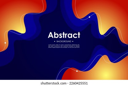 abstract dynamic navy blue orange gradient fluid shape background.eps10 vector