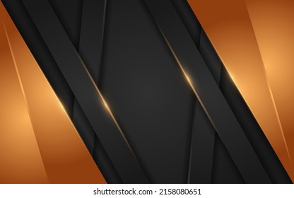 Abstract dynamic orange combination with black background design.