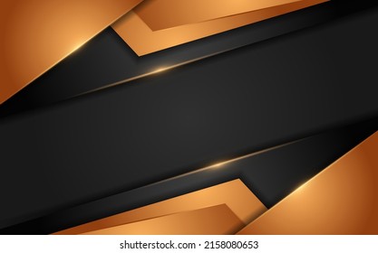Abstract dynamic orange combination and black background design 