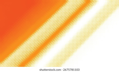 Abstract Dynamic Orange and White Halftone Stripes Pattern for Modern Graphic Design and Digital Art Projects
