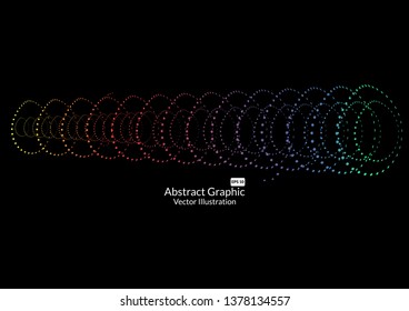 Abstract dynamic particle background for banner, flyer, book cover, poster. Sound wave design. Vector illustration