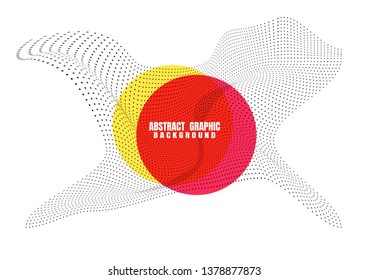 Abstract dynamic particle background for banner, flyer, book cover, poster. Modern design and science elements. Vector illustration