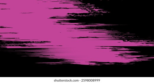 Abstract Dynamic Pink Grunge Texture In Black Background