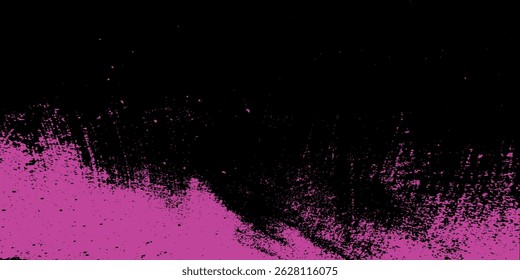 Abstract dynamic Pink Grunge Texture In Black Background. vector.