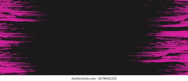 Abstractas Textura Grunge Rosa Dinámica En Fondo Negro