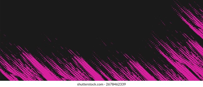 Abstractas Textura Grunge Rosa Dinámica En Fondo Negro