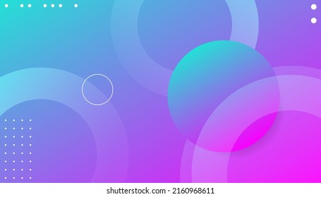 Abstract dynamic pink purple background. Circle Creative Wallpaper. Dynamic textured geometric element design with dots decoration. Modern green and blue gradient light vector illustration