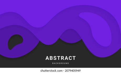 Resumen Las Formas Dinámicas De Ondas Púrpuras En Fondo Negro