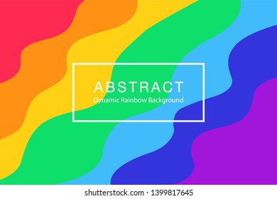 abstract dynamic rainbow background,gay pride,lgbt+ illustration vector 