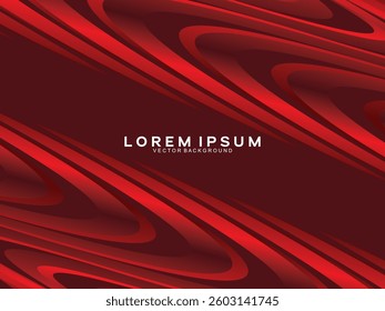 Abstract dynamic red circular pattern background. Gradient wave abstract texture pattern design. Modern abstract circle line texture. Luxurious and elegant style.