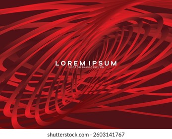 Abstract dynamic red circular pattern background. Gradient wave abstract texture pattern design. Modern abstract circle line texture. Luxurious and elegant style.