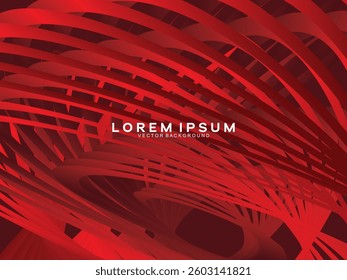 Abstract dynamic red circular pattern background. Gradient wave abstract texture pattern design. Modern abstract circle line texture. Luxurious and elegant style.