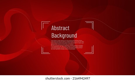 abstract dynamic red curve graphic, minimal flow layout element background