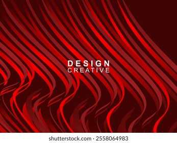 Abstract dynamic red wave background. Dark wave texture pattern design. Modern wavy lines texture. Luxurious and elegant style.