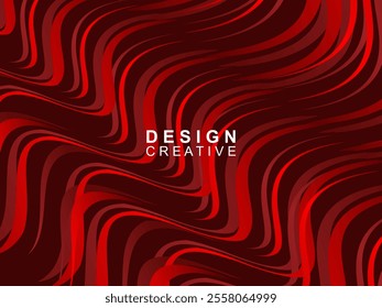 Abstract dynamic red wave background. Dark wave texture pattern design. Modern wavy lines texture. Luxurious and elegant style.