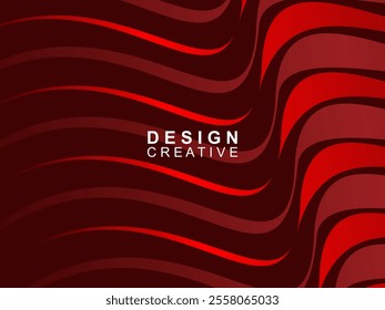 Abstract dynamic red wave background. Dark wave texture pattern design. Modern wavy lines texture. Luxurious and elegant style.