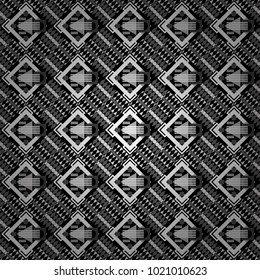 Abstract dynamic retro tiles background. Seamless grunge micro vector print. Geometric abstract mosaic seamless pattern with tiles and simple shapes in black, white and gray colors for fashion.