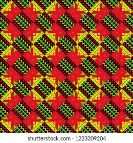 Abstract dynamic retro tiles background. Seamless grunge micro vector print. Geometric abstract mosaic seamless pattern with tiles and simple shapes in pink, black and neutral colors for fashion.