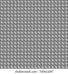 Abstract dynamic retro tiles background. Seamless grunge micro vector print. Geometric abstract mosaic seamless pattern with tiles and simple shapes in black, white and gray colors for fashion.