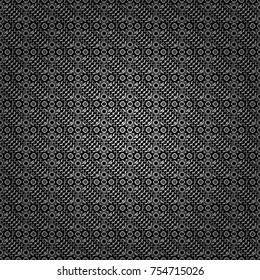 Abstract dynamic retro tiles background. Seamless grunge micro vector print. Geometric abstract mosaic seamless pattern with tiles and simple shapes in gray, black and white colors for fashion.