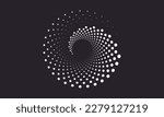 Abstract dynamic rhythmic circle spiral sound wave vector background