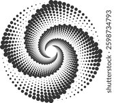 Abstract dynamic rhythmic circle spiral sound wave vector illustration