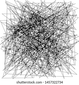 Abstract Dynamic Rough Hatching Grunge Drawing Texture, Intersecting Ink Shabby Grid with Lines, Noise and Strokes Mesh of Straight Parallel Lines, Geometric Scribbles of Pen, Hatching