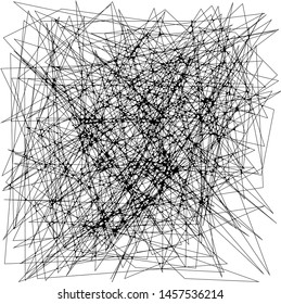 Abstract Dynamic Rough Hatching Grunge Drawing Texture, Intersecting Ink Shabby Grid with Lines, Noise and Strokes Mesh of Straight Parallel Lines, Geometric Scribbles of Pen, Hatching