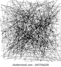 Abstract Dynamic Rough Hatching Grunge Drawing Texture, Intersecting Ink Shabby Grid with Lines, Noise and Strokes Mesh of Straight Parallel Lines, Geometric Scribbles of Pen, Hatching