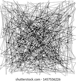 Abstract Dynamic Rough Hatching Grunge Drawing Texture, Intersecting Ink Shabby Grid with Lines, Noise and Strokes Mesh of Straight Parallel Lines, Geometric Scribbles of Pen, Hatching
