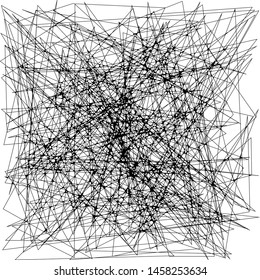 Resumen de textura de dibujo de pocillos de rayas dinámicas, intersección de la rejilla de Shabby de tinta con las líneas, malla de ruido y sobresaltos de líneas paralelas rectas, rocas geométricas de la pluma, roce