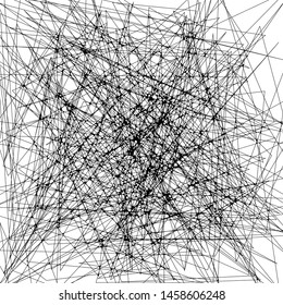 Abstract Dynamic Rough Hatching Grunge Drawing Texture, Intersecting Ink Shabby Grid with Lines, Noise and Strokes Mesh of Straight Parallel Lines, Geometric Scribbles of Pen, Hatching, Scratch