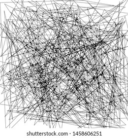 Abstract Dynamic Rough Hatching Grunge Drawing Texture, Intersecting Ink Shabby Grid with Lines, Noise and Strokes Mesh of Straight Parallel Lines, Geometric Scribbles of Pen, Hatching, Scratch