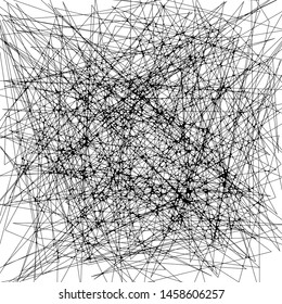 Abstract Dynamic Rough Hatching Grunge Drawing Texture, Intersecting Ink Shabby Grid with Lines, Noise and Strokes Mesh of Straight Parallel Lines, Geometric Scribbles of Pen, Hatching, Scratch