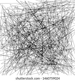 Abstract Dynamic Rough Hatching Grunge Drawing Texture, Intersecting Ink Shabby Grid with Lines, Noise and Strokes Mesh of Straight Parallel Lines, Geometric Scribbles of Pen, Hatching, Scratch