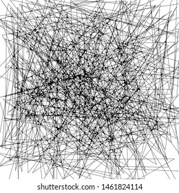 Abstract Dynamic Rough Hatching Grunge Drawing Texture, Intersecting Ink Shabby Grid with Lines, Noise and Strokes Mesh of Straight Parallel Lines, Geometric Scribbles of Pen, Hatching, Scratch