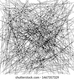 Abstract Dynamic Rough Hatching Grunge Drawing Texture, Intersecting Ink Shabby Grid with Lines, Noise and Strokes Mesh of Straight Parallel Lines, Geometric Scribbles of Pen, Hatching, Scratch