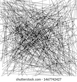 Abstract Dynamic Rough Hatching Grunge Drawing Texture, Intersecting Ink Shabby Grid with Lines, Noise and Strokes Mesh of Straight Parallel Lines, Geometric Scribbles of Pen, Hatching, Scratch