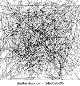 Abstract Dynamic Rough Hatching Grunge Drawing Texture, Intersecting Ink Shabby Grid with Lines, Noise and Strokes Mesh of Straight Parallel Lines, Geometric Scribbles of Pen, Hatching, Scratch