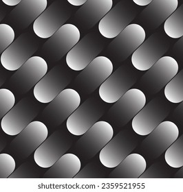 Abstract Dynamic Rounded Lines Seamless Pattern Vector Background