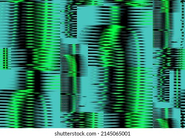 Abstract dynamic seamless pattern with geometric striped shapes cyberpunk concept. Psychedelic tech futuristic background for wall art, web banner, package, textile, poster, interior decor. 