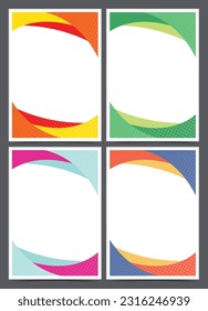Abstract dynamic shape design for cards frame or cover vector