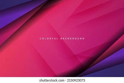 Abstract dynamic shape overlap layer purple color background