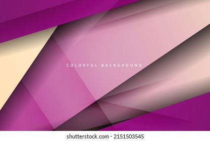 Abstract dynamic shape overlap layer purple color background