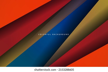 Abstract dynamic shape overlap layer colorful background