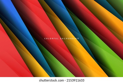 Abstract  dynamic shape overlap layer colorful