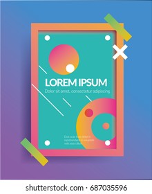 Quadro Abstrato De Vetor De Forma Dinâmica, Ilustração De Vetor.