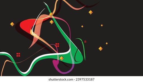 abstract dynamic shapes  background	for banner design
