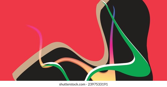 abstract dynamic shapes  background	for banner design

